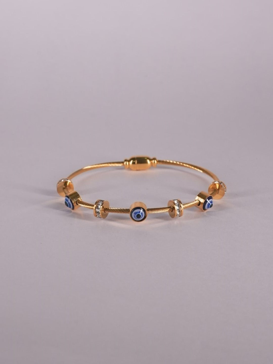 GOLDEN BASE WITH DIAMOND BALLS AND EVIL EYE 