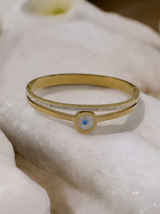 DIAMOND LINE WITH EVIL EYE 