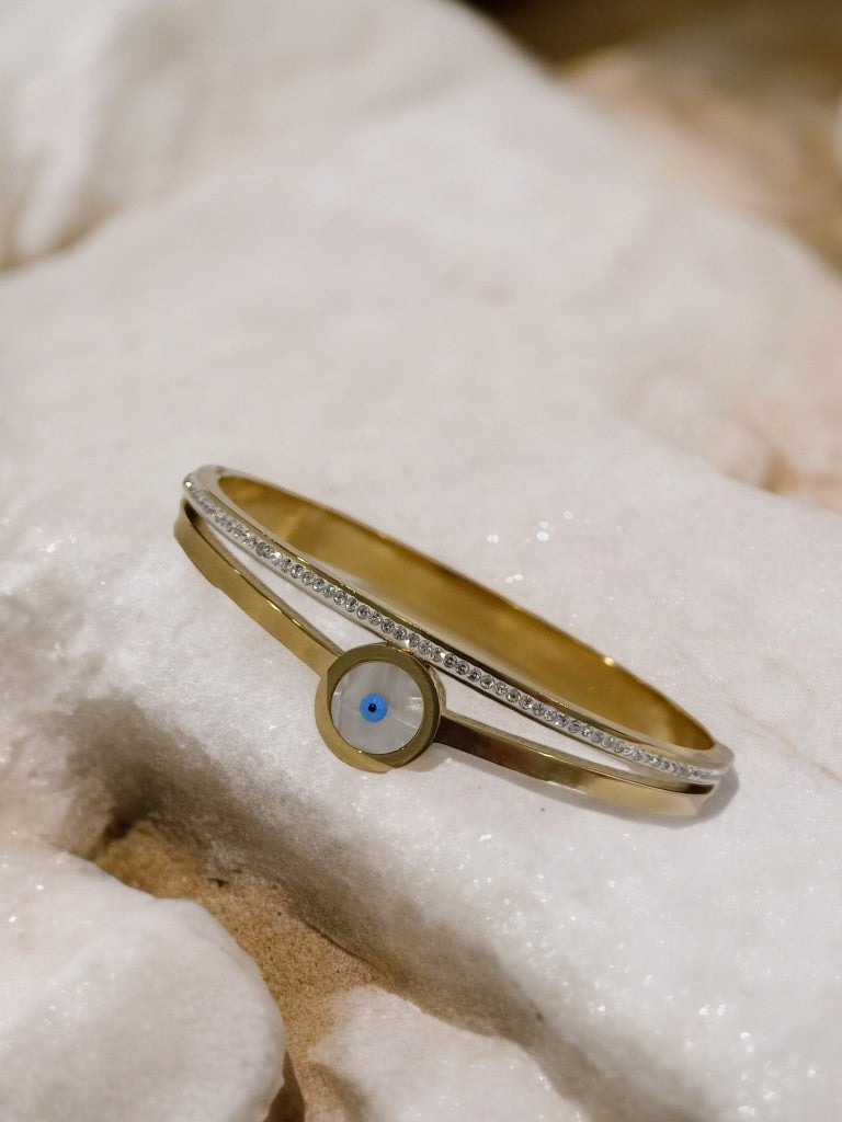 DIAMOND LINE WITH EVIL EYE 