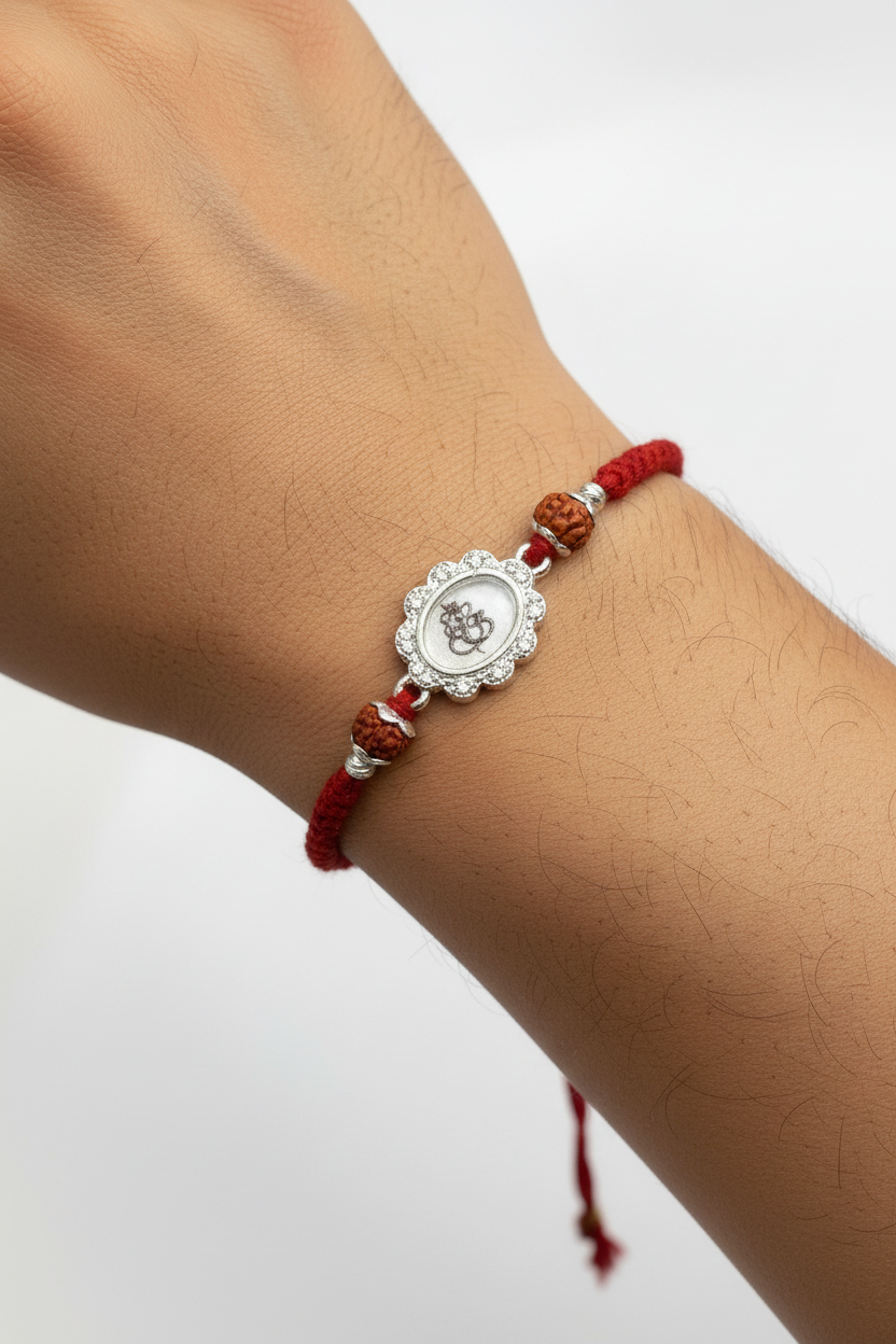 GANESH AADHYA SILVER RAKHI