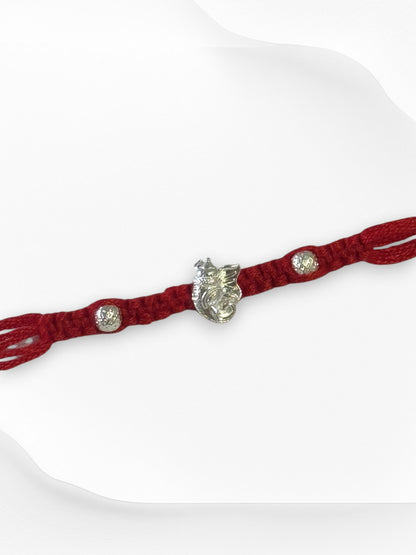 GANESH AAROHI PURE SILVER RAKHI