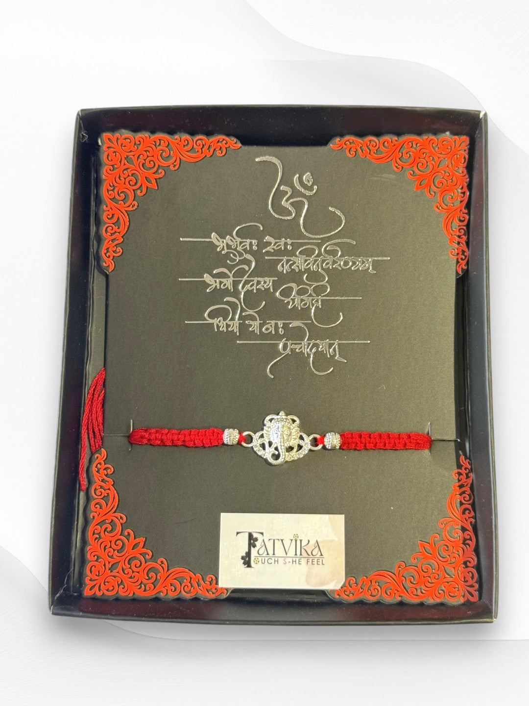 GANESH NIHARIKA PURE SILVER RAKHI