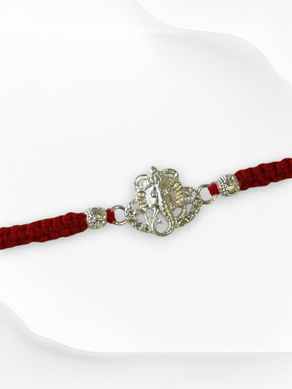 GANESH NIHARIKA PURE SILVER RAKHI