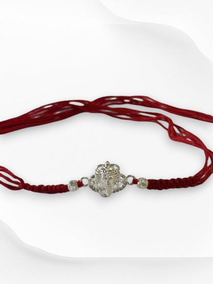 GANESH NIHARIKA PURE SILVER RAKHI