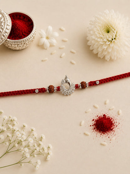GANESH DHRITI PURE SILVER RAKHI