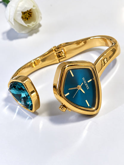 GOLDEN-BLUE JAJIEL WATCH (CUFF)