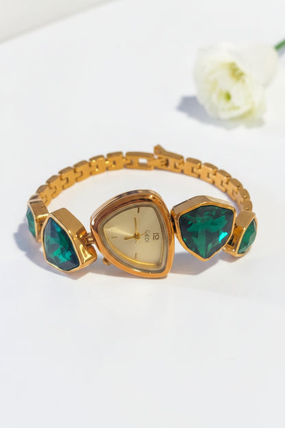 GOLDEN-GREEN STONE ENA WATCH