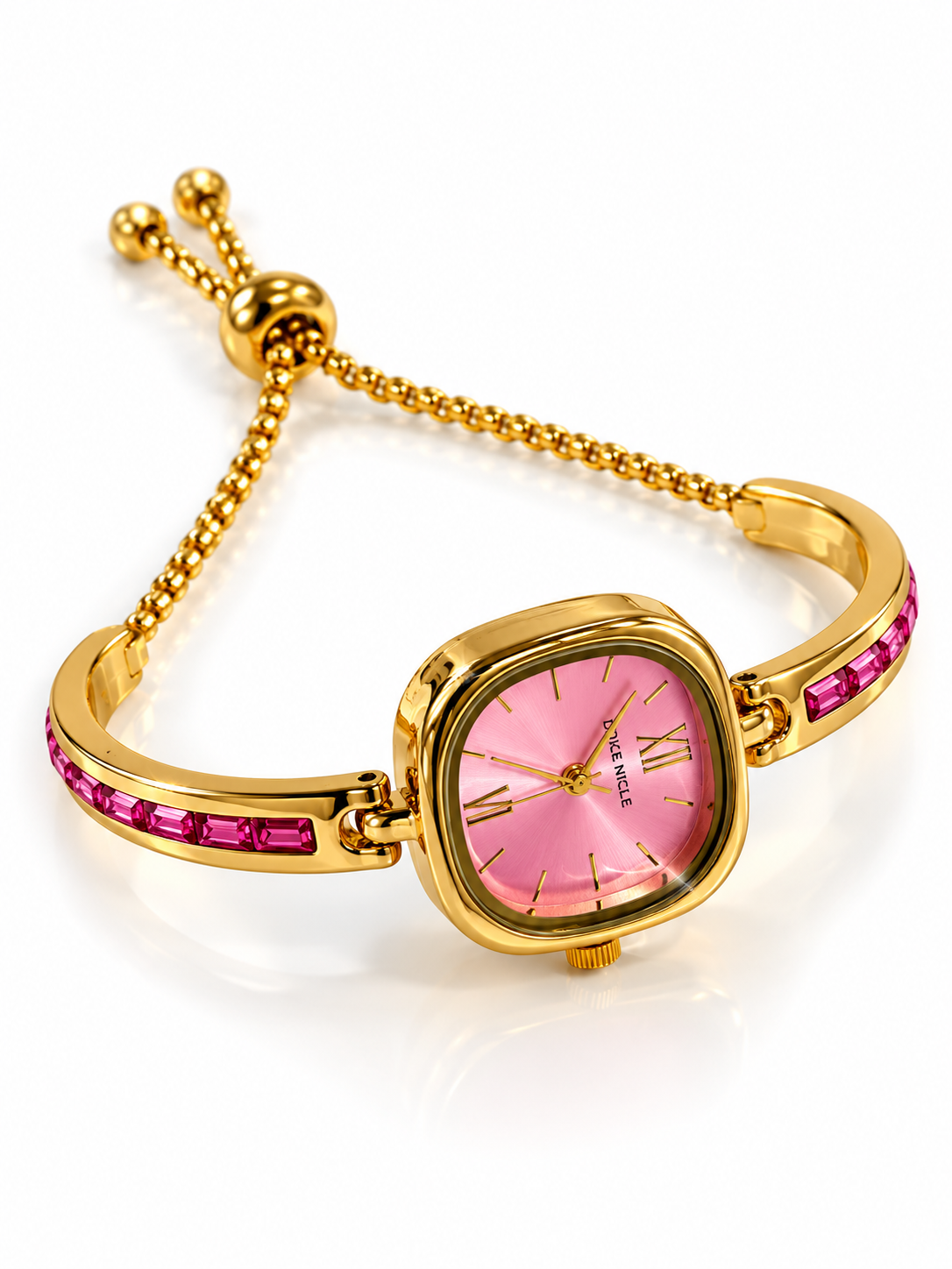 GOLDEN-PINK MARINA WATCH (PULL PUSH)