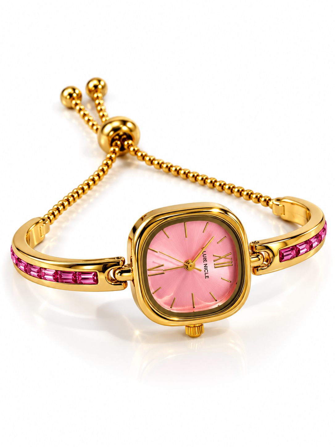 GOLDEN-PINK MARINA WATCH (PULL PUSH)