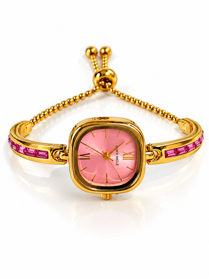 GOLDEN-PINK MARINA WATCH (PULL PUSH)