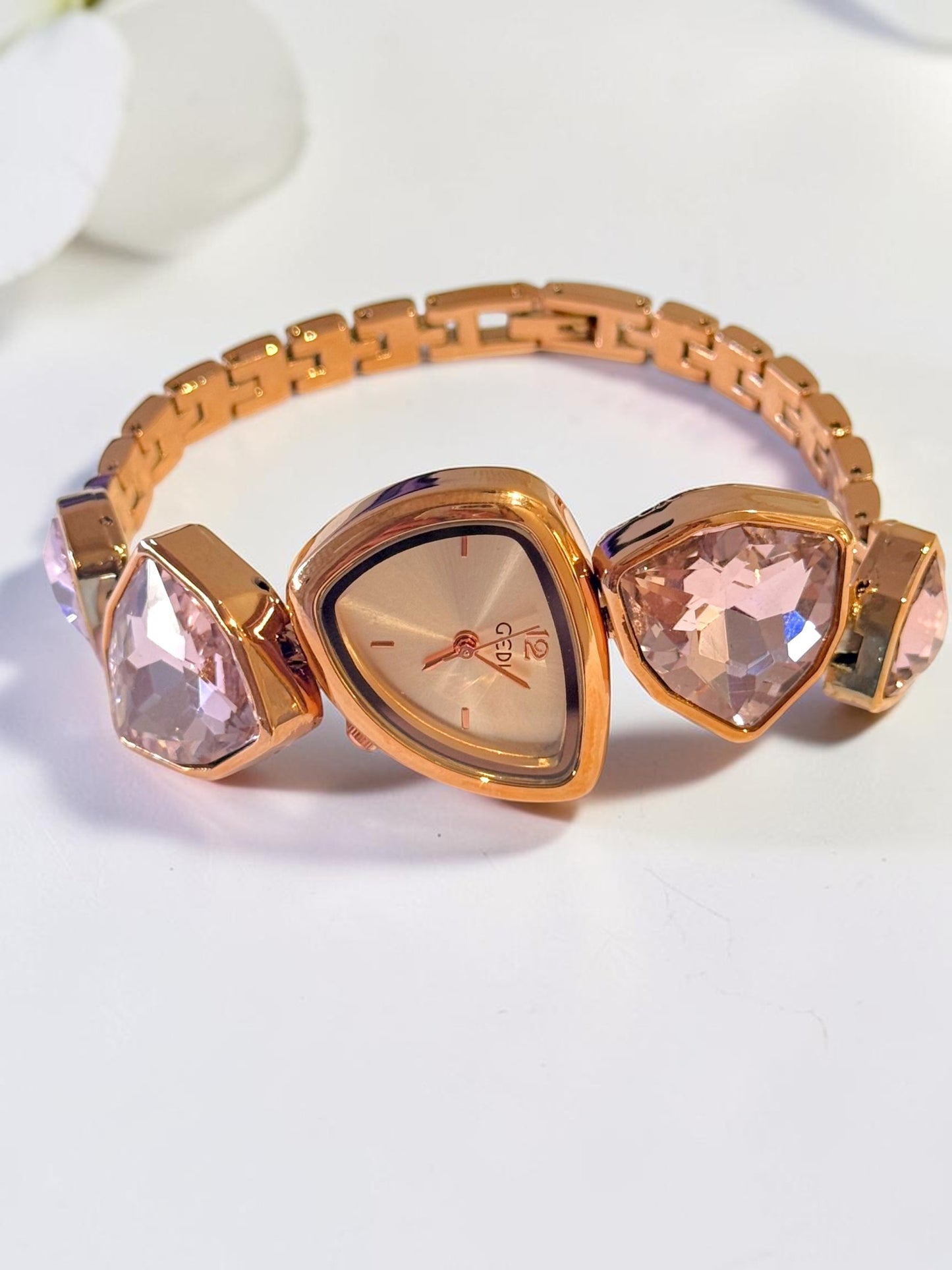 ROSE GOLD-PINK STONE ENA WATCH