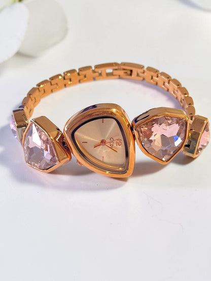 ROSE GOLD-PINK STONE ENA WATCH