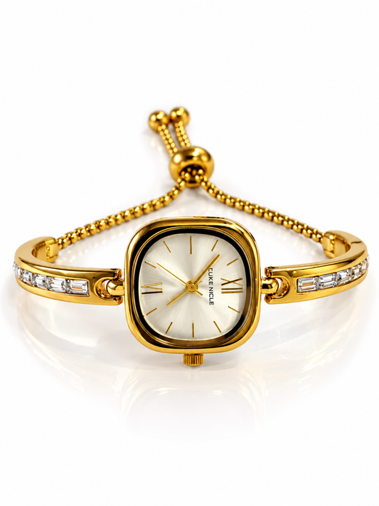 GOLDEN-BEIGE MARINA WATCH (PULL PUSH)