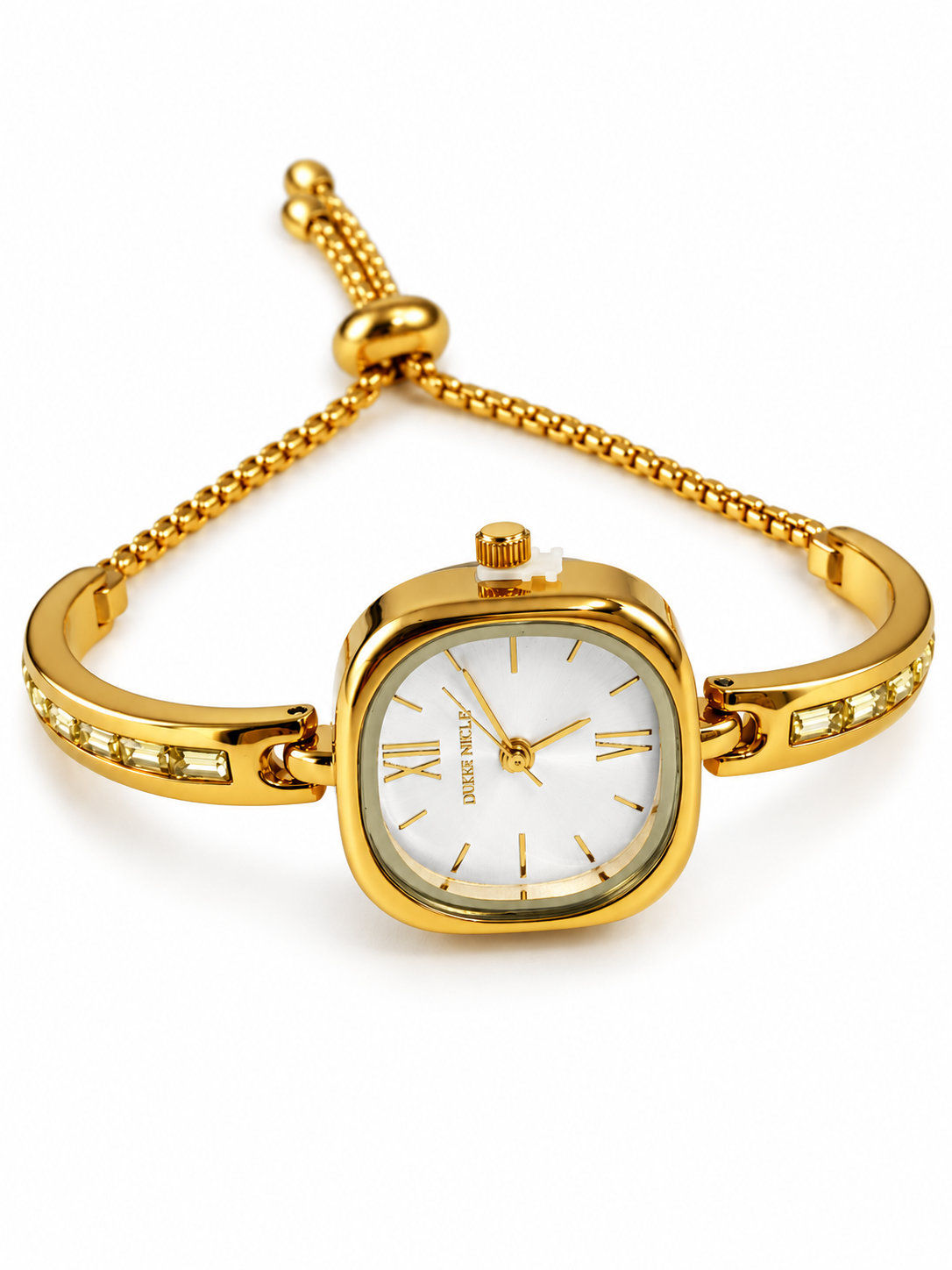 GOLDEN-WHITE MARINA WATCH (PULL PUSH)