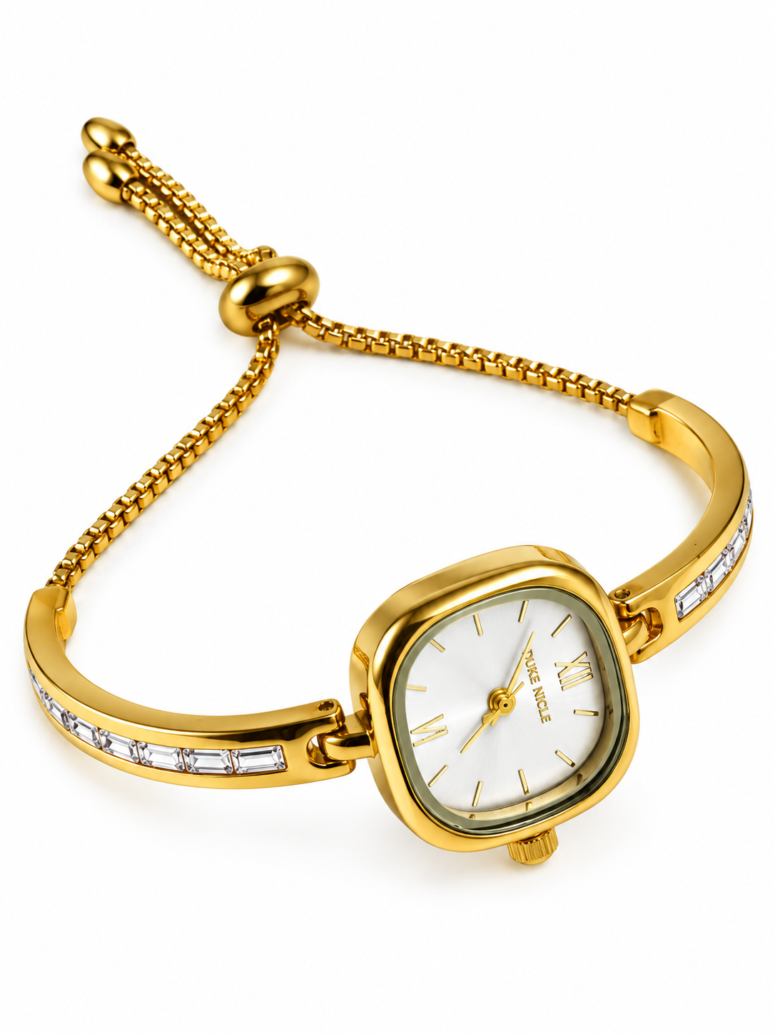 GOLDEN-WHITE MARINA WATCH (PULL PUSH)