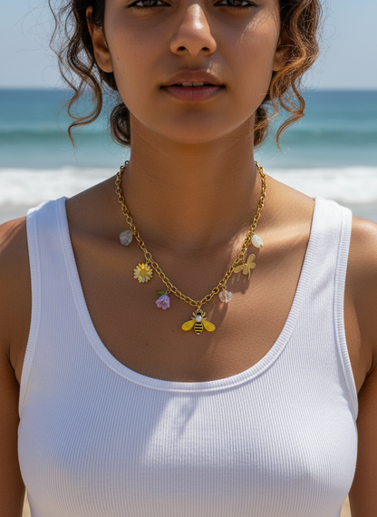GOLDEN BEACH CHARM CILLIAN NECKLACE
