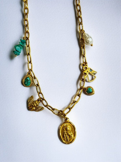 GOLDEN BEACH CHARM CONRAD NECKLACE