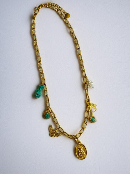 GOLDEN BEACH CHARM CONRAD NECKLACE