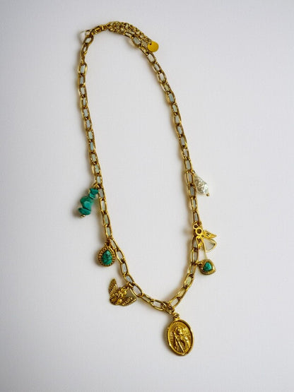 GOLDEN BEACH CHARM CONRAD NECKLACE