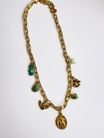 GOLDEN BEACH CHARM CONRAD NECKLACE