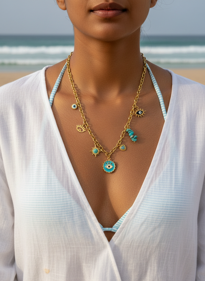 GOLDEN BEACH CHARM JALEN NECKLACE