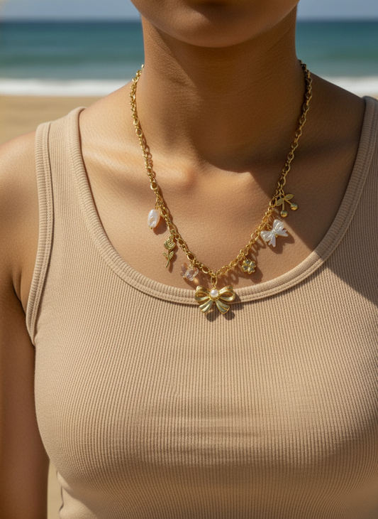 GOLDEN BEACH CHARM KYLIAN NECKLACE
