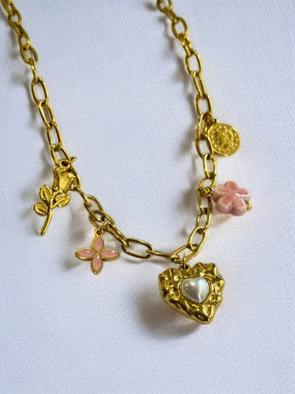 GOLDEN BEACH CHARM MATEW NECKLACE