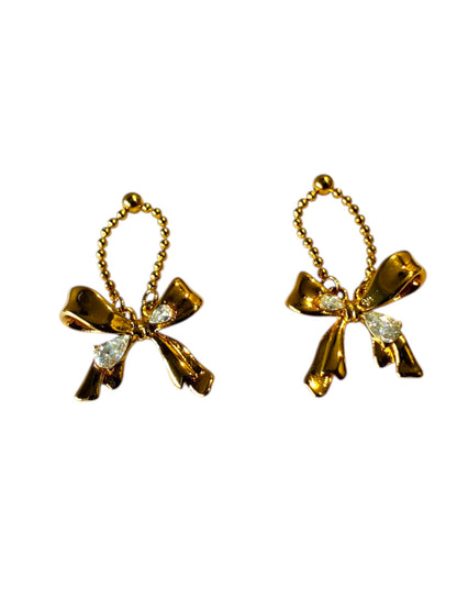GOLDEN BOW OVIYA EARRINGS