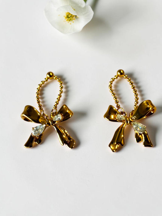 GOLDEN BOW OVIYA EARRINGS