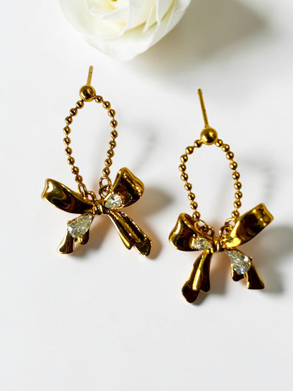GOLDEN BOW OVIYA EARRINGS