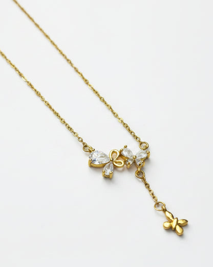 GOLDEN DIAMOND BUTTERFLY CONWEY NECKLACE