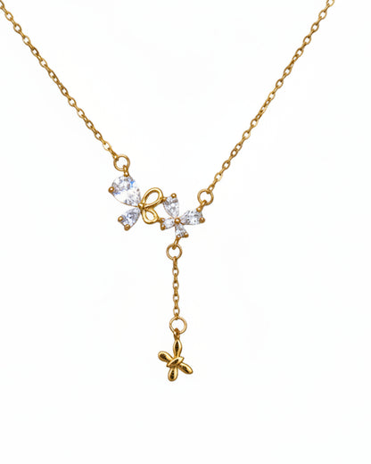 GOLDEN DIAMOND BUTTERFLY CONWEY NECKLACE