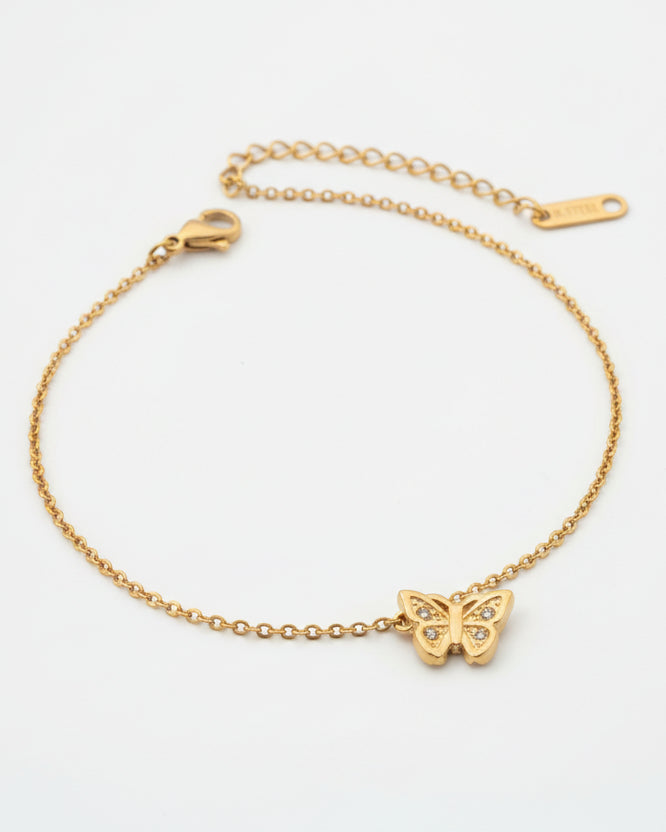 GOLDEN BUTTERFLY HELLIE ANKLET