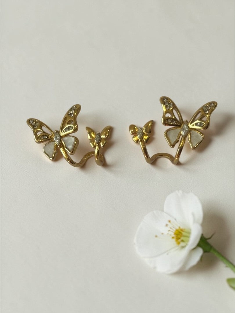 GOLDEN BUTTERFLY TRINIKA EARRINGS