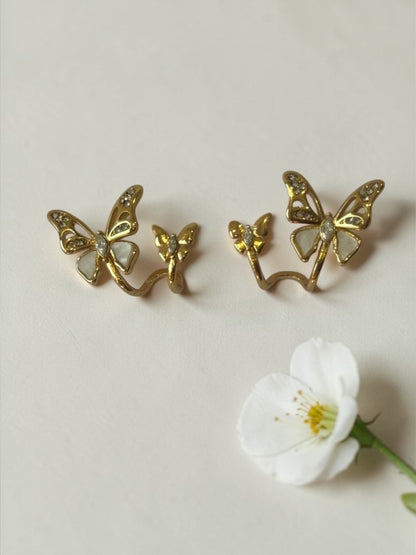 GOLDEN BUTTERFLY TRINIKA EARRINGS