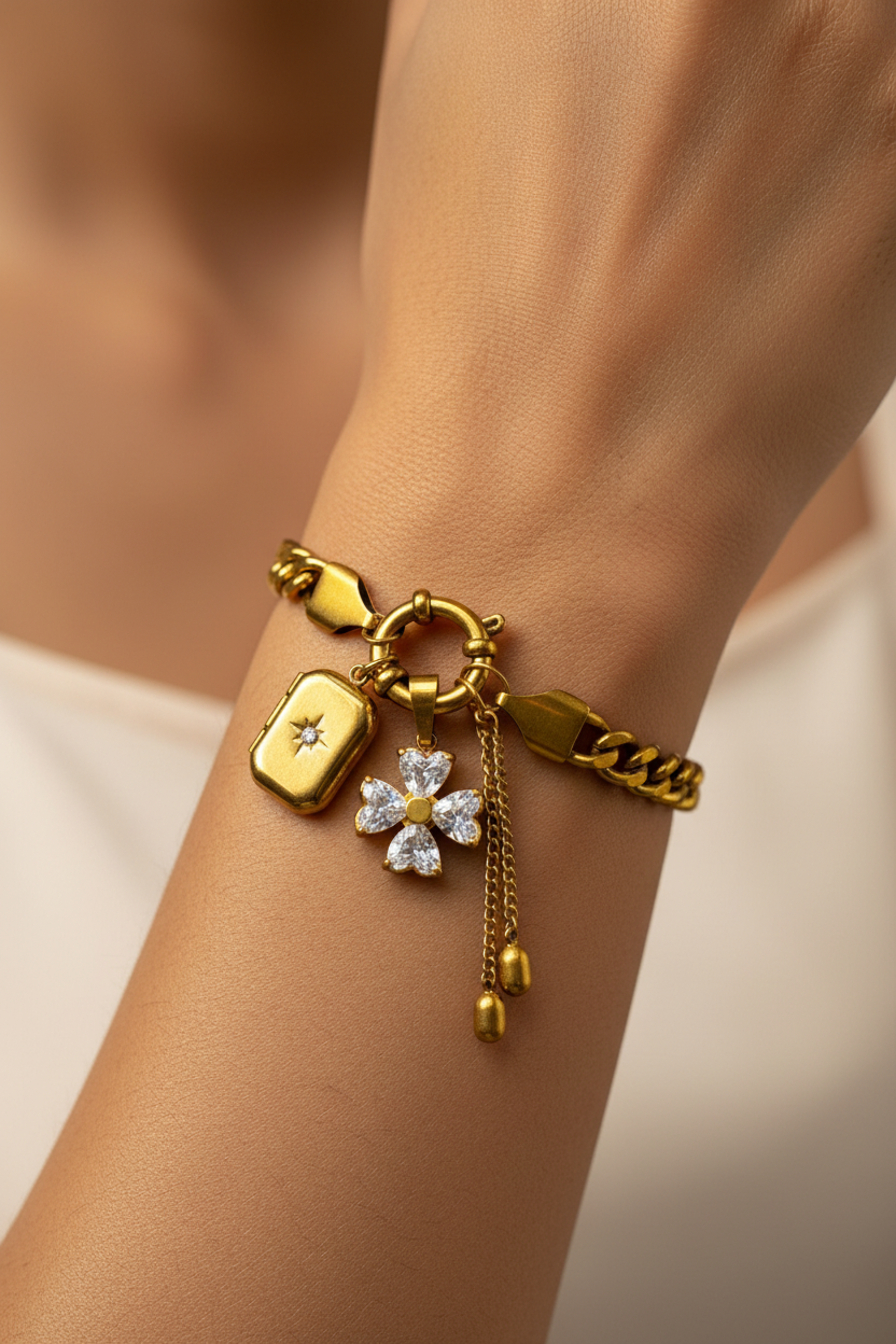 GOLDEN CHARM CAROLEY BRACELET