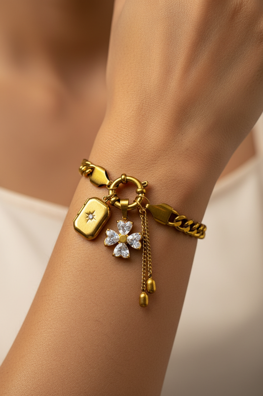GOLDEN CHARM CAROLEY BRACELET