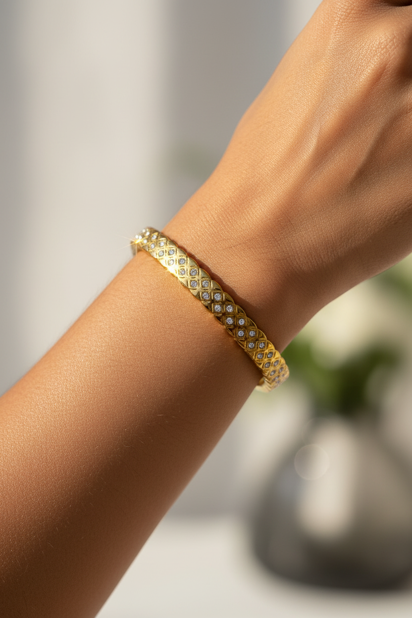 GOLDEN CRYSTAL ASMINE BRACELET