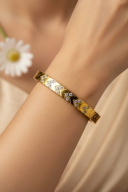 GOLDEN CRYSTAL WAVE ASMINE BRACELET