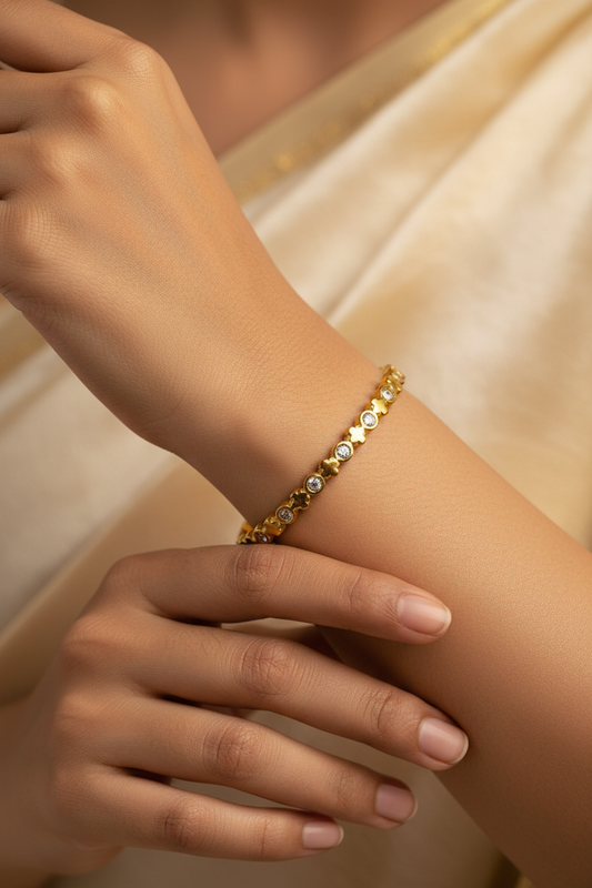 GOLDEN DIAMOND-FLORAL CELINE BRACELET
