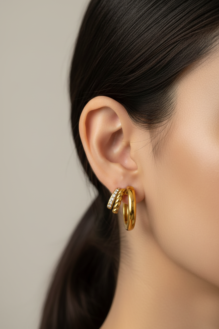 GOLDEN DIAMOND ADDISON EARRINGS