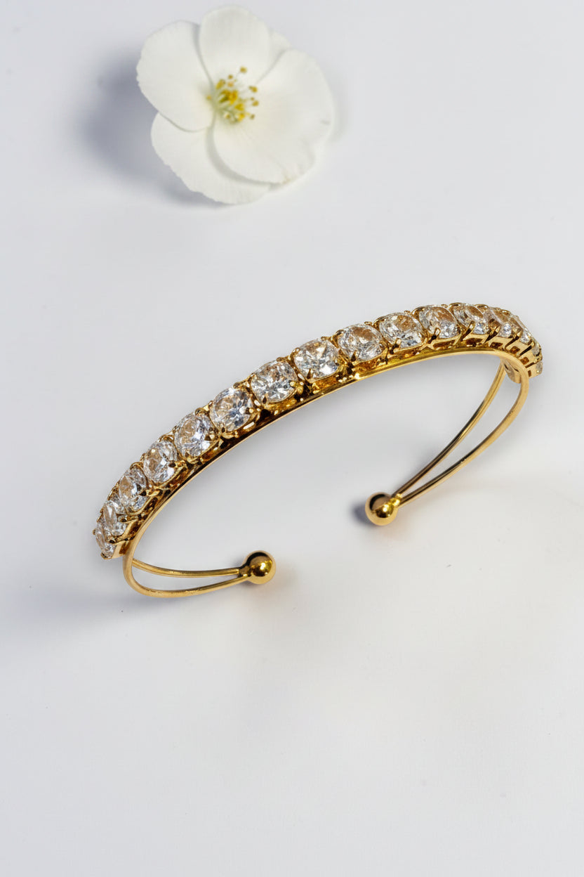 GOLDEN DIAMOND AMANTHA BRACELET (CUFF)
