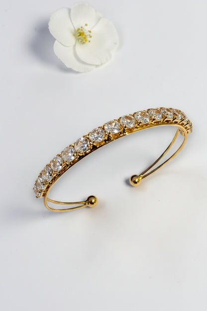GOLDEN DIAMOND AMANTHA BRACELET (CUFF)