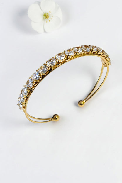 GOLDEN DIAMOND AMANTHA BRACELET (CUFF)