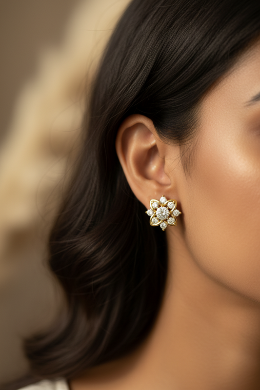 GOLDEN DIAMOND ARABELLA EARRINGS