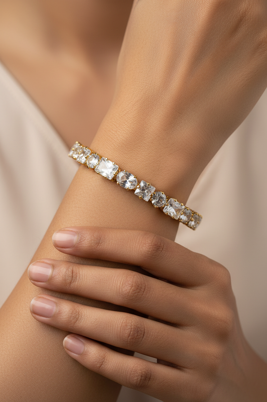 GOLDEN DIAMOND ATALIA BRACELET (CUFF)