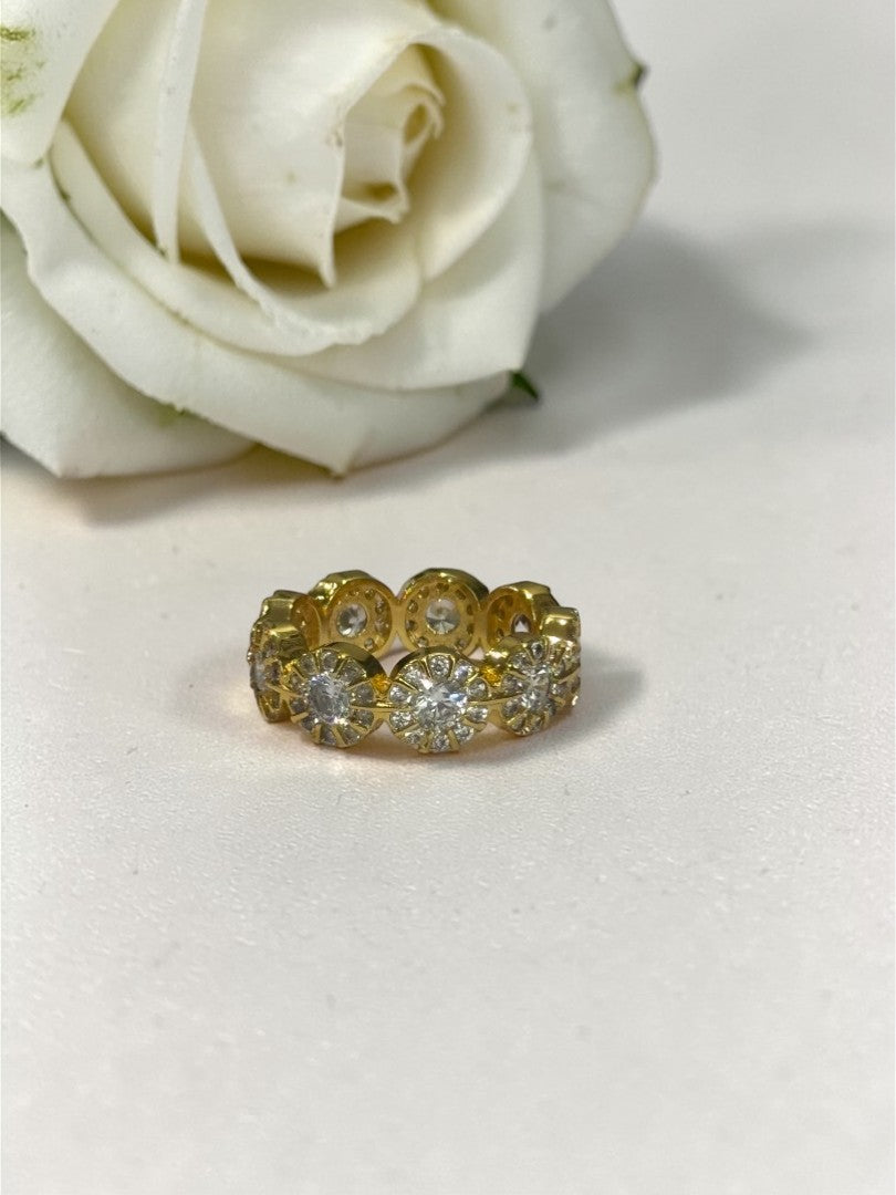 GOLDEN DIAMOND AVA RING