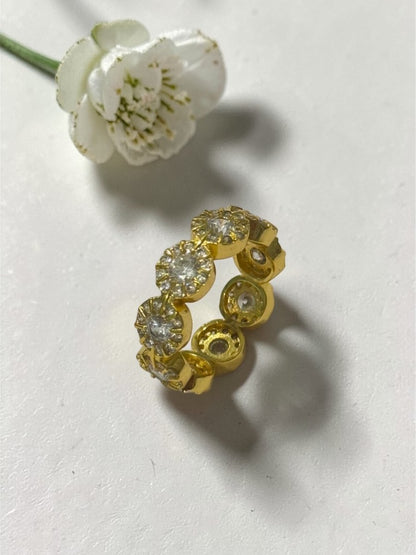 GOLDEN DIAMOND AVA RING
