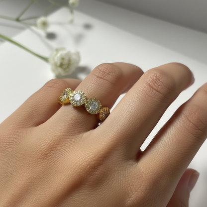 GOLDEN DIAMOND AVA RING