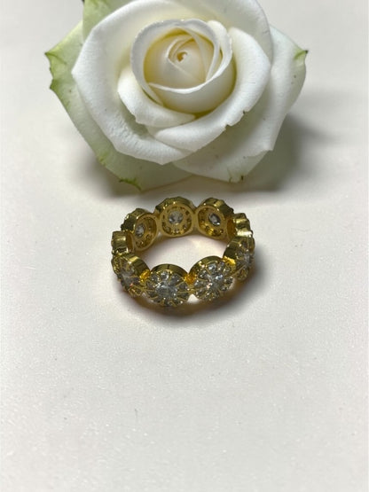 GOLDEN DIAMOND AVA RING